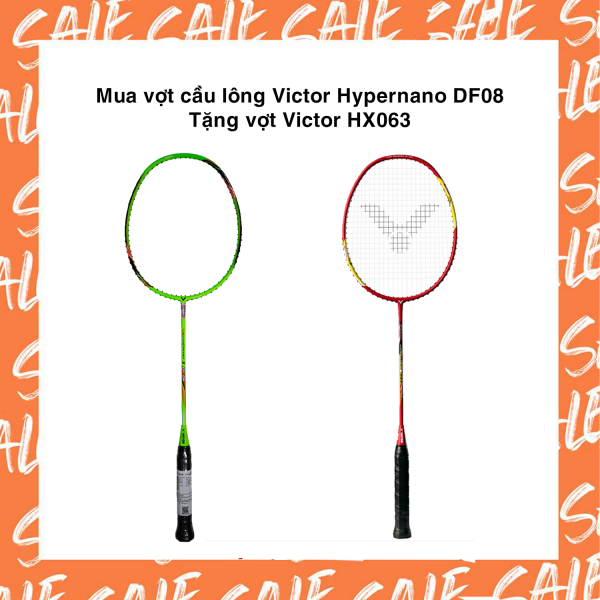 Combo mua vợt cầu lông Victor Hypernano DF 08 tặng vợt Victor HX063